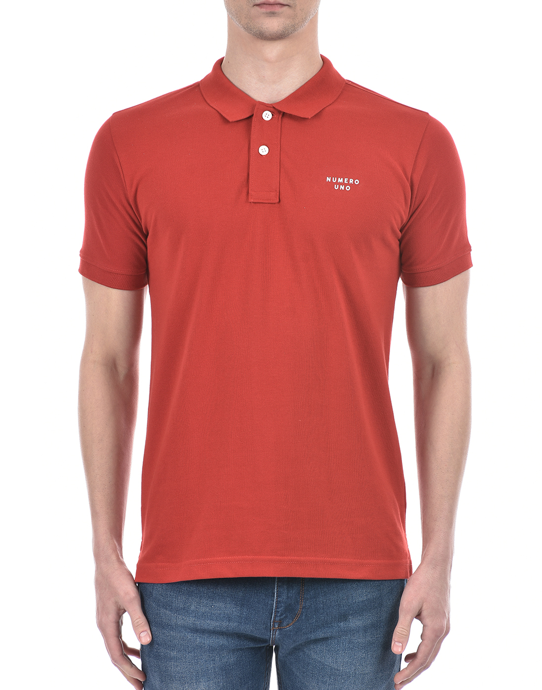 Numero Uno Men Logo Print Red T-Shirt